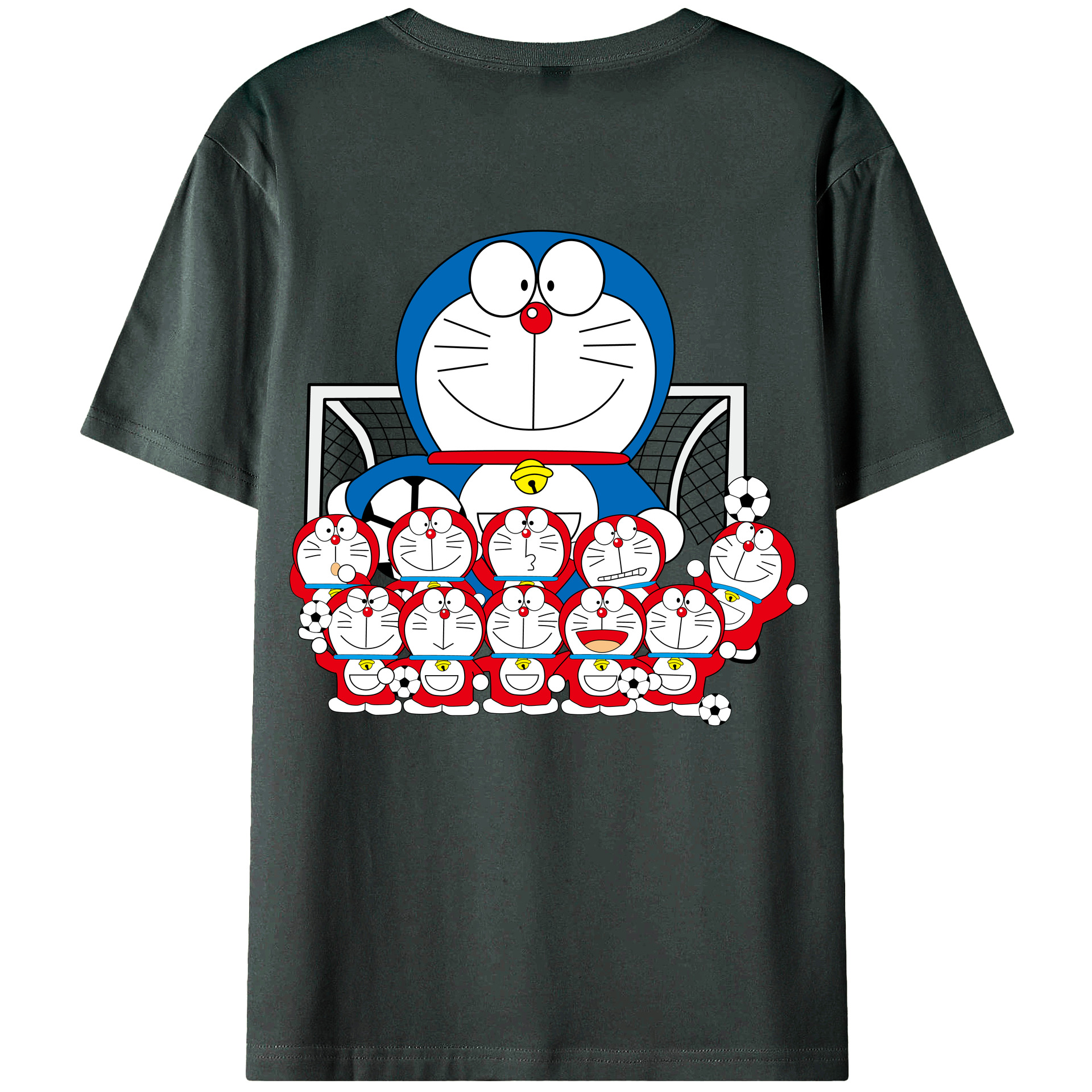 （画像用） ドラえもん Doraemon 綿100％ メンズ半袖Tシャツ（バックプリント） 通気性